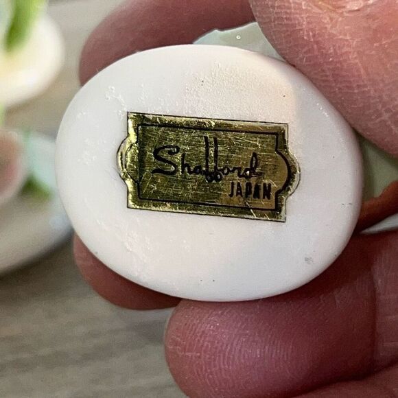 Vintage Shafford Porcelain Name Card Holders Mini 1.25" Set x6 Carnation Flowers - Picture 4 of 7